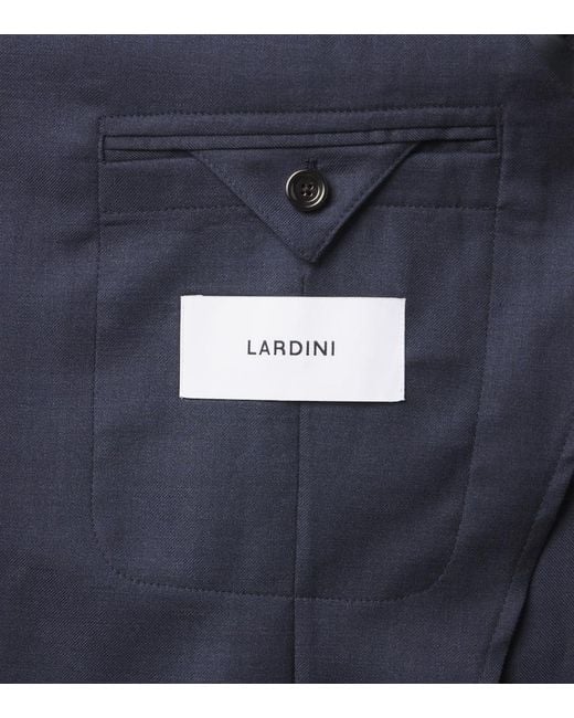 Lardini Blue Virgin Wool Suit for men