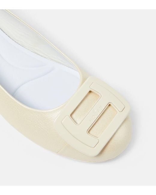 Hogan Metallic H661 Leather Ballet Flats