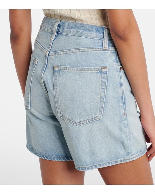 Agolde Blue V-Waist Bermuda Shorts