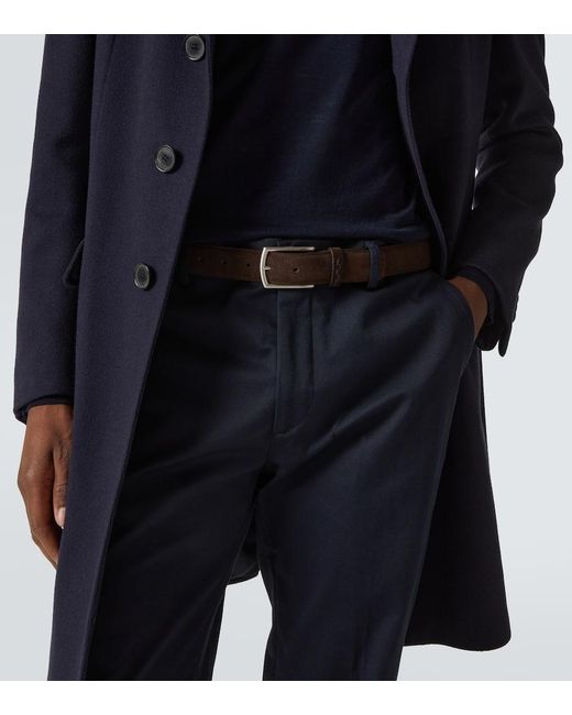 Ceinture En Daim Zegna pour homme en coloris Brown