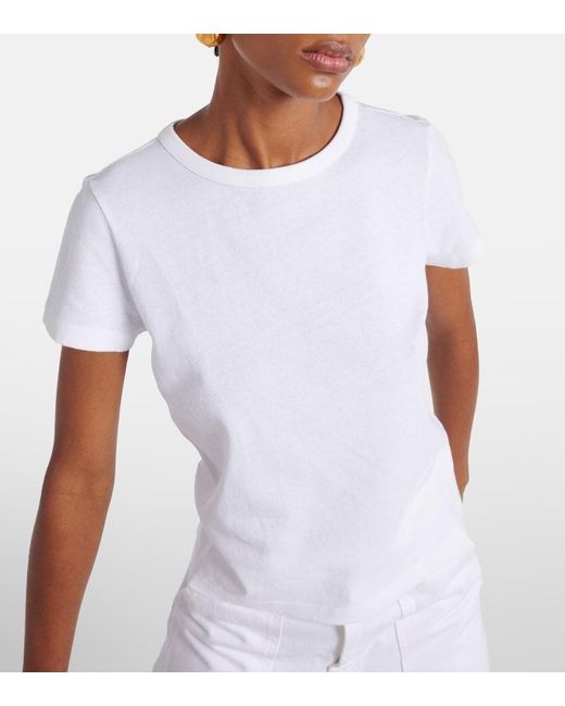 Khaite White Samson Cotton Jersey T-Shirt
