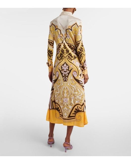 LaDoubleJ Metallic Perry Printed Midi Dress