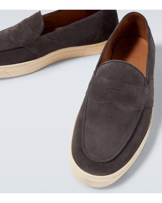 George Cleverley Loafers Joey Ii Aus Veloursleder in White für Herren