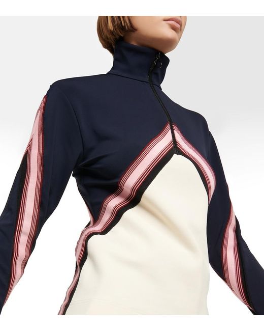 Victoria Beckham Blue Chevron Track Top
