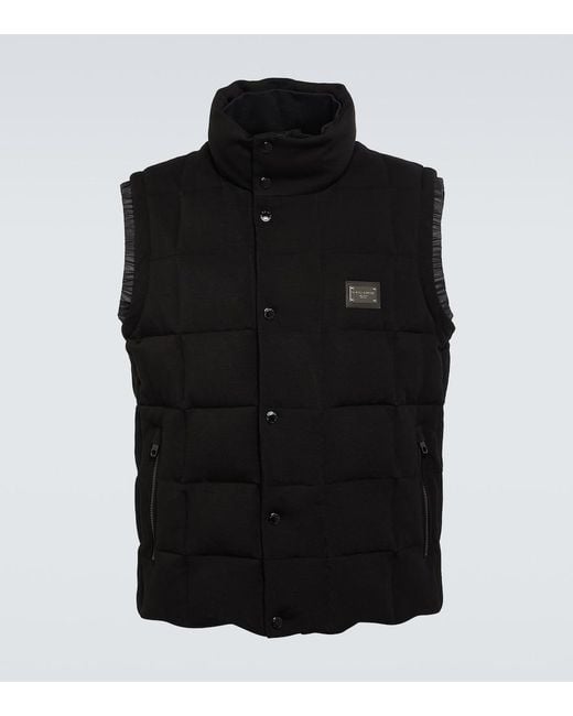 Dolce & Gabbana Black Padded Vest for men