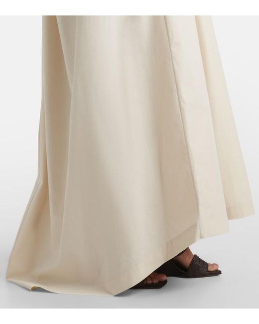 Rick Owens Natural Chalice Cutout Cotton Poplin Maxi Dress