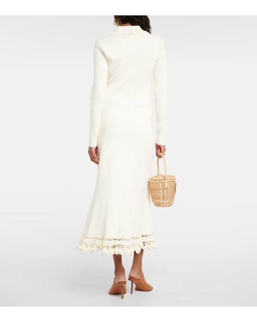 Ulla Johnson Natural Ayla Ribbed-Knit Maxi Skirt