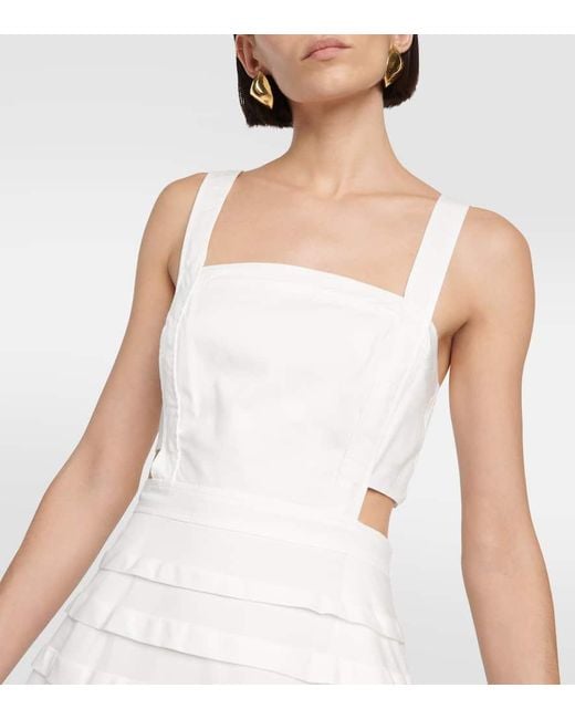 Jonathan Simkhai White Maxikleid Aus Einem Baumwollgemisch