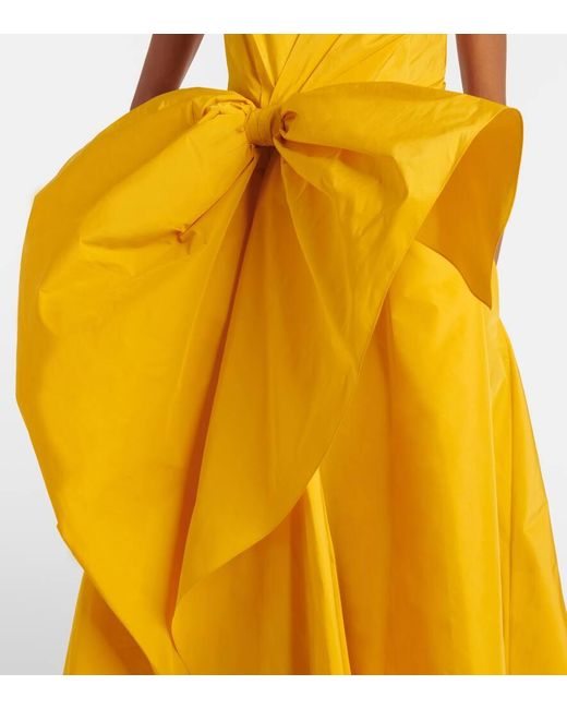 Roksanda Yellow Midikleid Nura Aus Taft