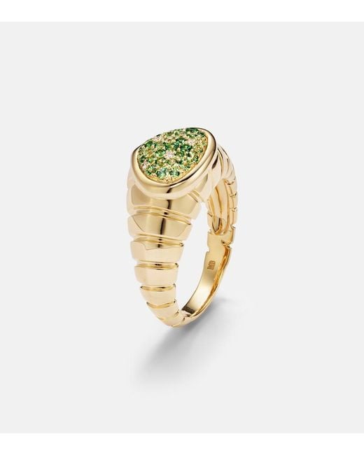 Marina B White Timo 18Kt Ring With Tsavorites And Diamonds