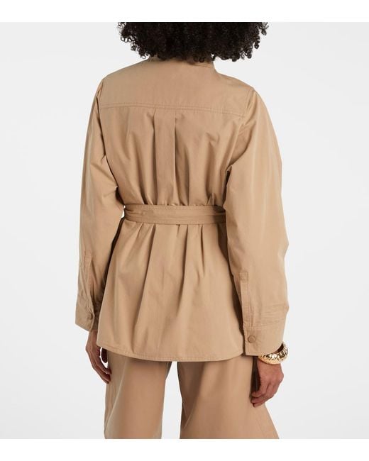 Yves Salomon Natural Belted Cotton Jacket