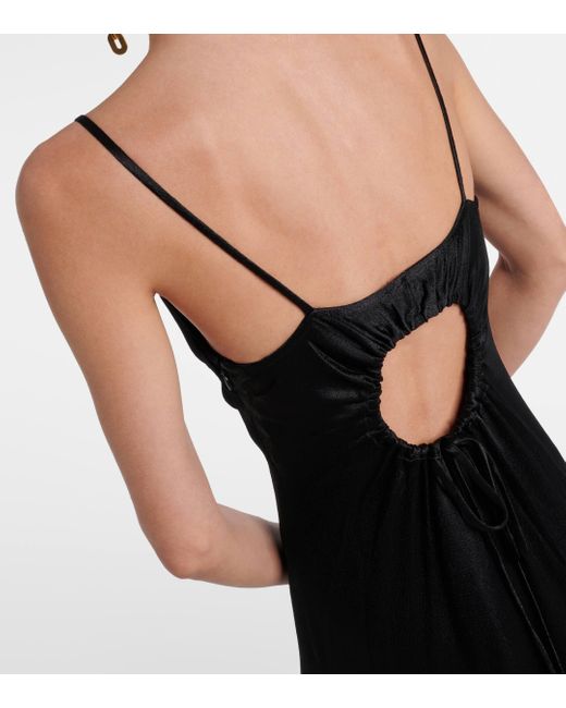 Proenza Schouler Black White Label Harper Satin Maxi Dress