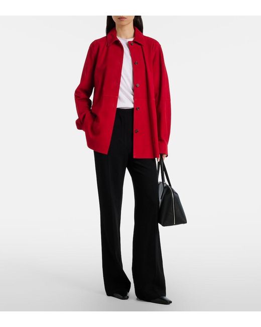 Totême  Red Suede Overshirt