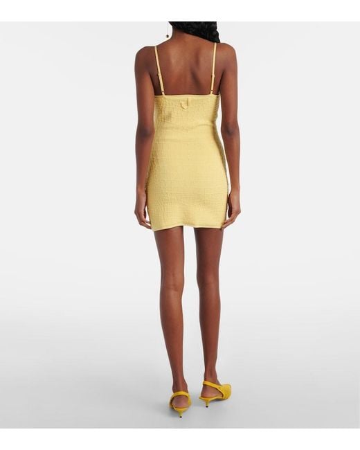 Jacquemus Yellow The Scala Mini Dress