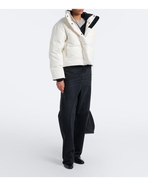 Canada Goose White Grandview Cropped Down Jacket