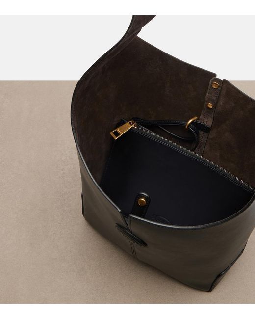 Tod's Black Di Bag Folio Leather Shoulder Bag