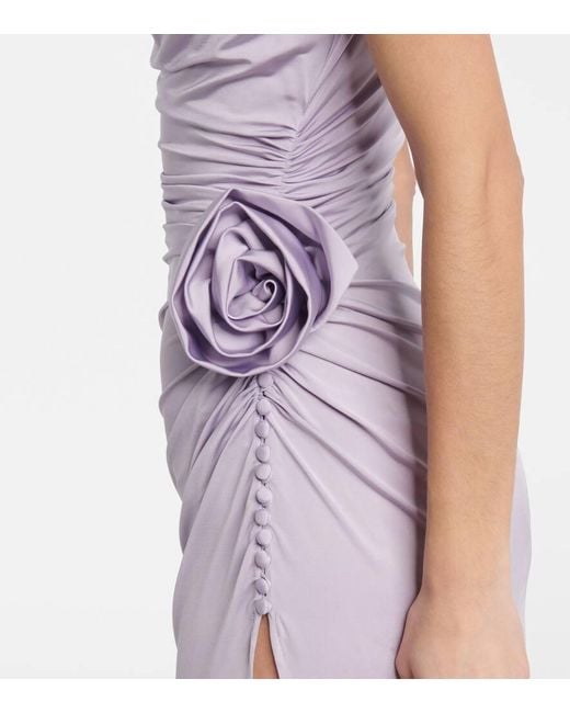 Magda Butrym Purple Maxikleid Aus Jersey