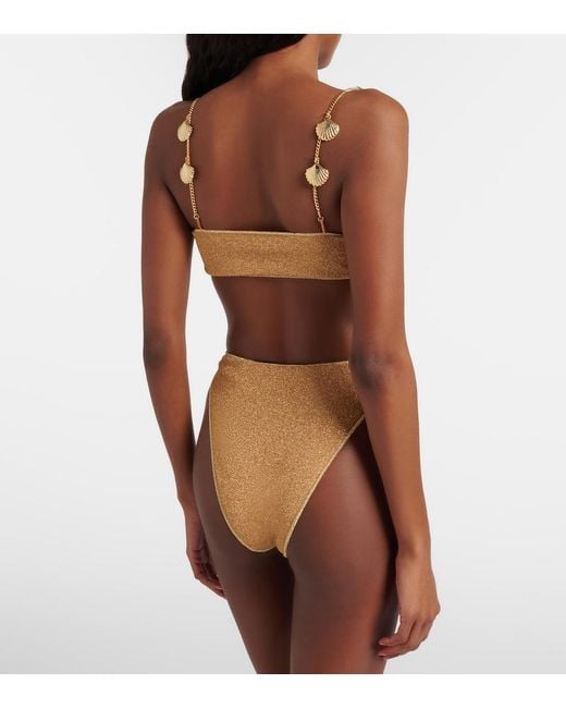 Oseree White Lumiere Embellished Bikini