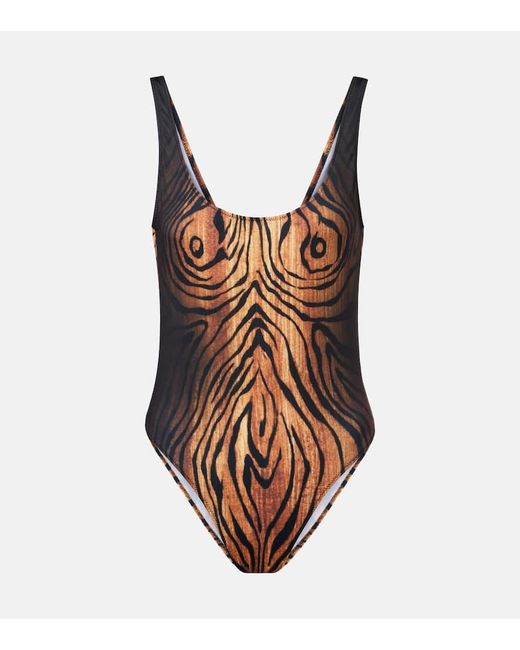 Maillot De Bain Trompe L'Oeil Jean Paul Gaultier en coloris Brown