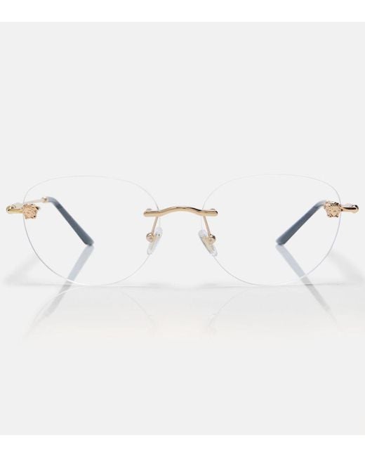 Versace Metallic Round Glasses