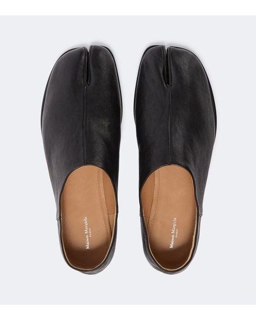 Maison Margiela Black Tabi Leather Slip-Ons for men