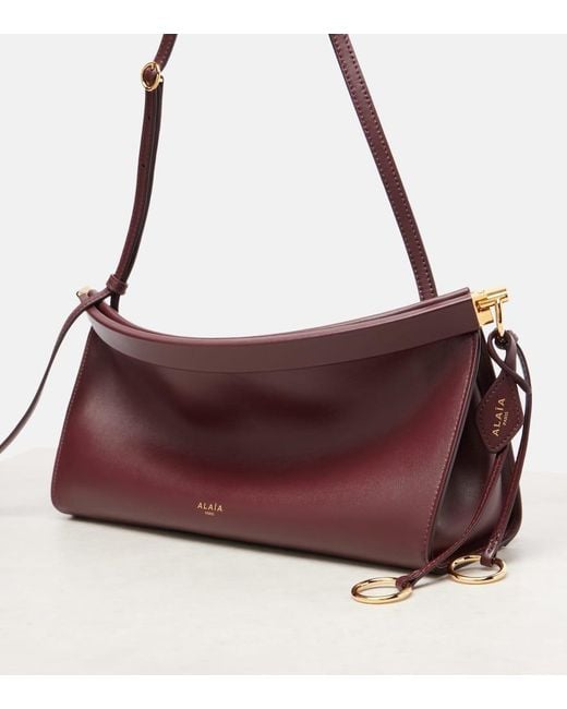Alaïa Purple Le Click Medium Leather Shoulder Bag
