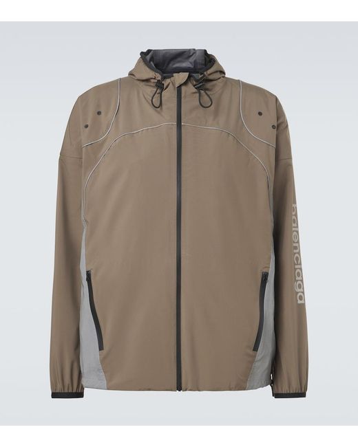 Balenciaga Brown Technical Track Jacket for men