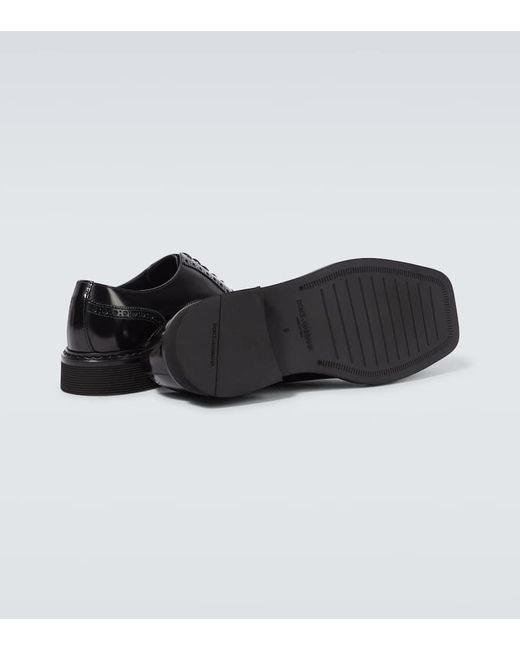 Zapatos brogue de piel cepillada Dolce & Gabbana de hombre de color Black