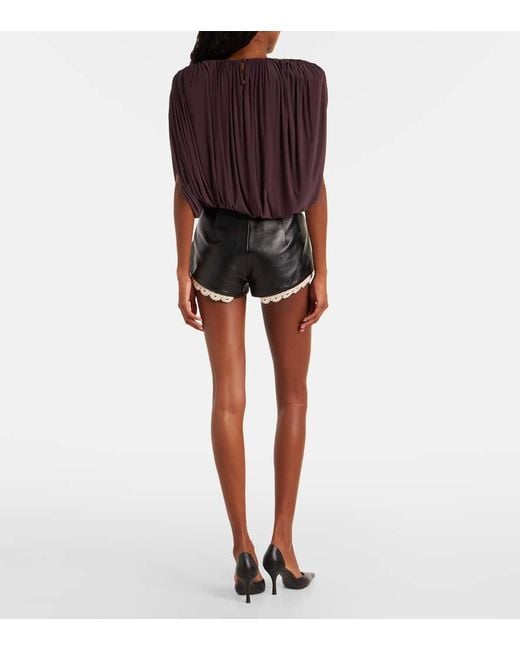 Magda Butrym Purple Asymmetric Draped Top
