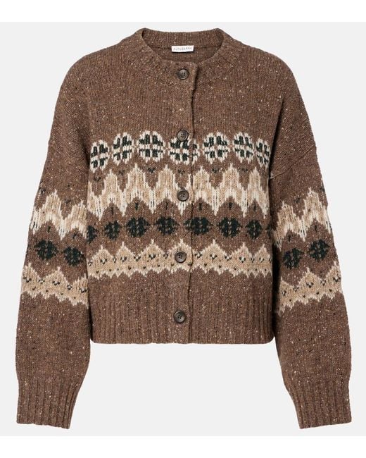 Cardigan Cammie En Laine Melangee Altuzarra en coloris Brown
