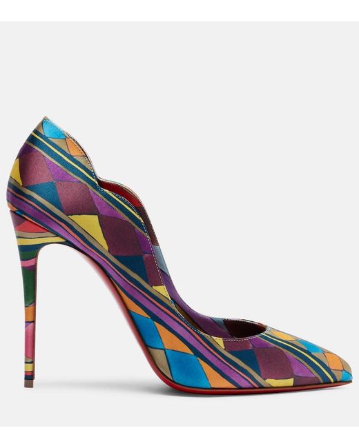 Christian Louboutin Blue Hot Chick Satin Pumps