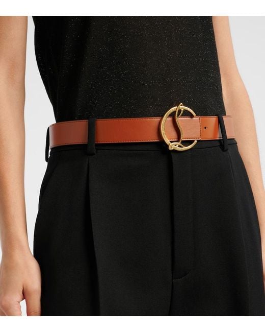 Christian Louboutin Multicolor Cl Logo Reversible Leather Belt