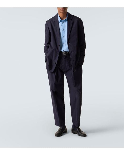 The Row Blue Albert Cotton Blazer for men