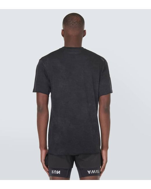 T-shirt in lana di Satisfy in Black da Uomo