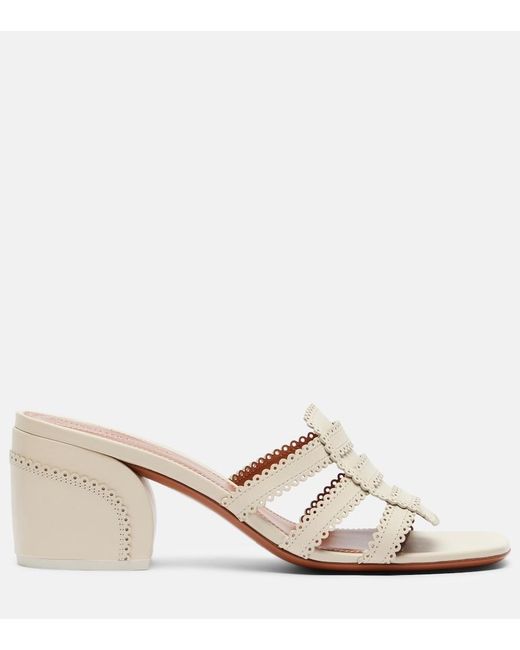 Zimmermann Natural Goldie 65 Leather Mules