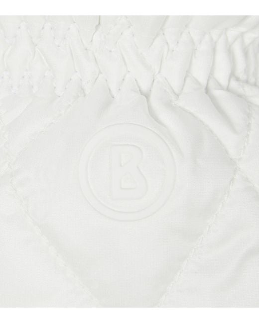 Bogner White Selia Ski Mittens