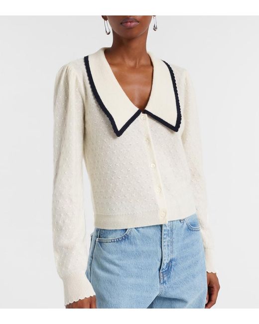 FRAME Natural Cardigan Sailor Aus Kaschmir
