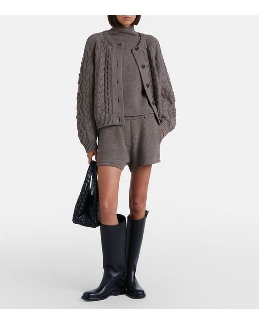 Lisa Yang Gray Annora Cashmere Shorts