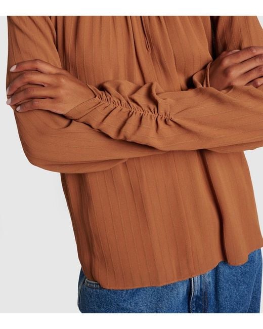 Joseph Brown Garcia Draped Blouse