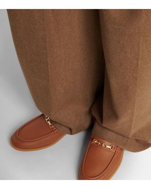 Tod's Brown Leather Loafers