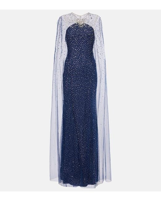 Jenny Packham Blue Robe Mabel Mit Kristallen
