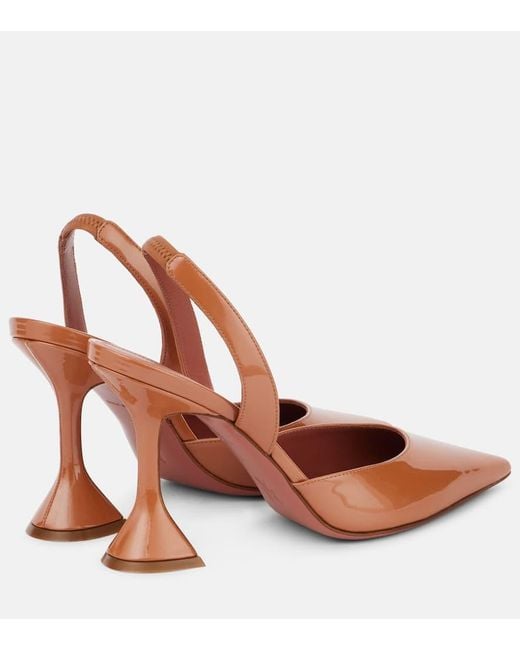 Pumps Holli Sling 95 di AMINA MUADDI in Brown