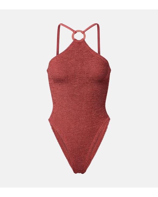 Hunza G Red Jasmine Swimsuit