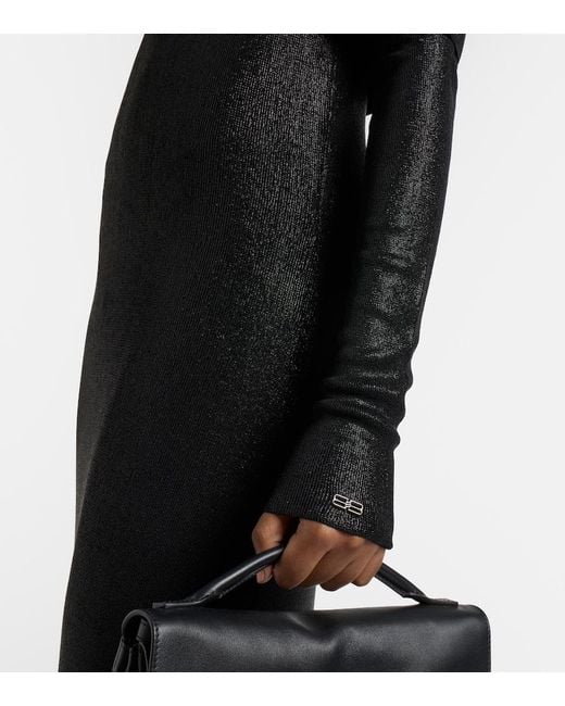 Balenciaga Black Off-Shoulder Maxi Dress