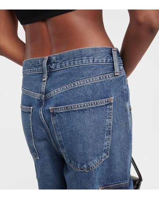 Agolde Blue Minka Denim Cargo Pants