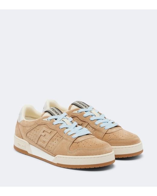 Fendi Metallic Match Suede Sneakers