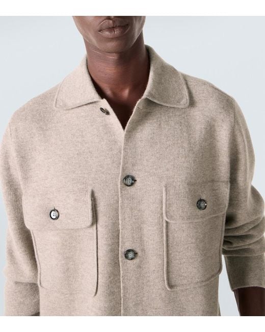 Allude Natural Wool And Cashmere Overshirt for men