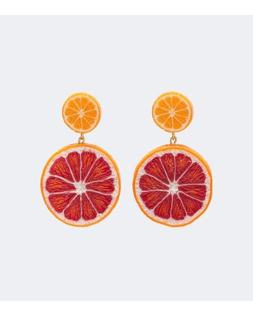 Jennifer Behr Red Citrone Drop Earrings