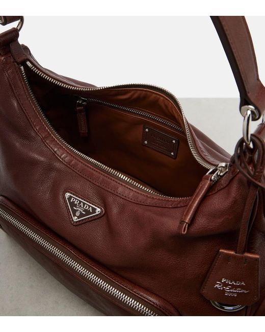 Borsa A Spalla Medium di Prada in Brown