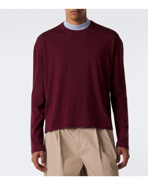 Jil Sander Purple Wool Sweater for men